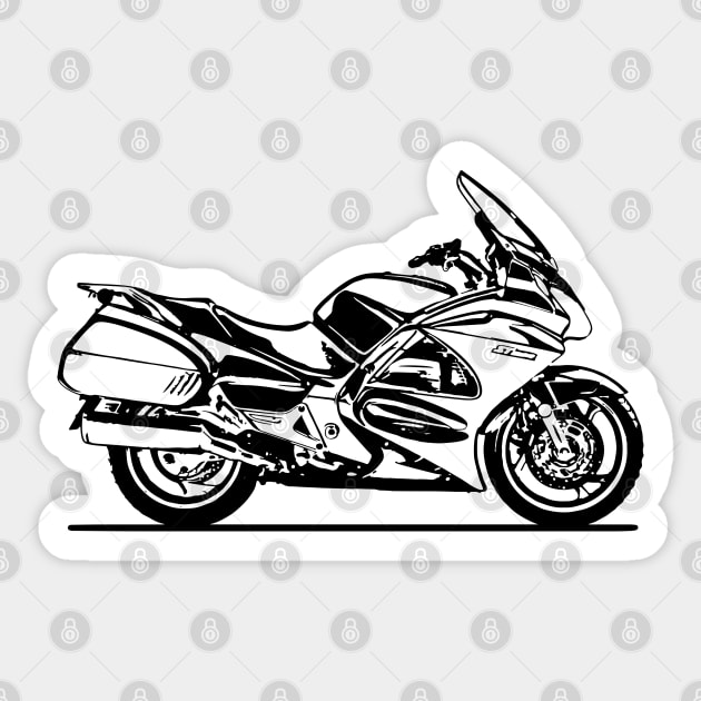 ST1300 Motorcycle Sketch Art Sticker by DemangDesign